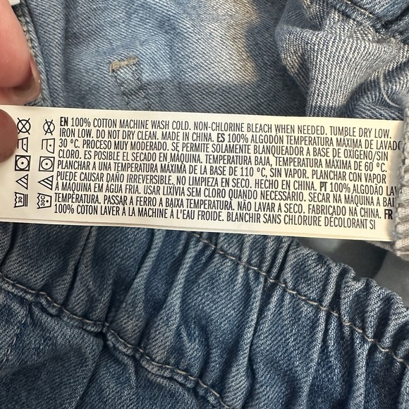 Forever 21 Womens Drawstring Blue Jean Pants Medium - Picture 4 of 8